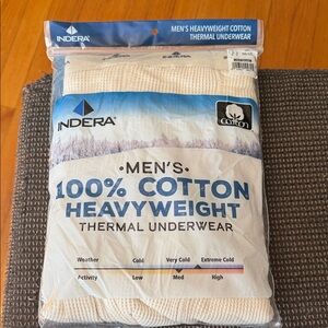 Indera Men's Heavyweight Thermal Underwear - Cream
